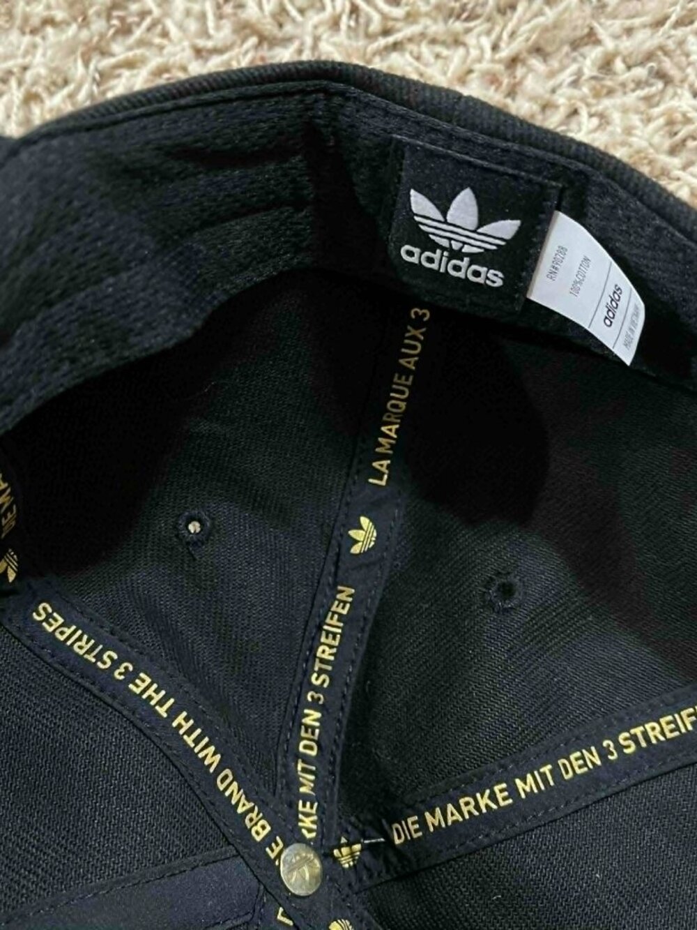 Adidas Unisex 5-Panel Limited Strapback Cap Hat Black Gold Metallic JJ9390 OS - Picture 12 of 13